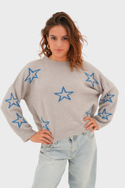 "Starry sky" sweater grey