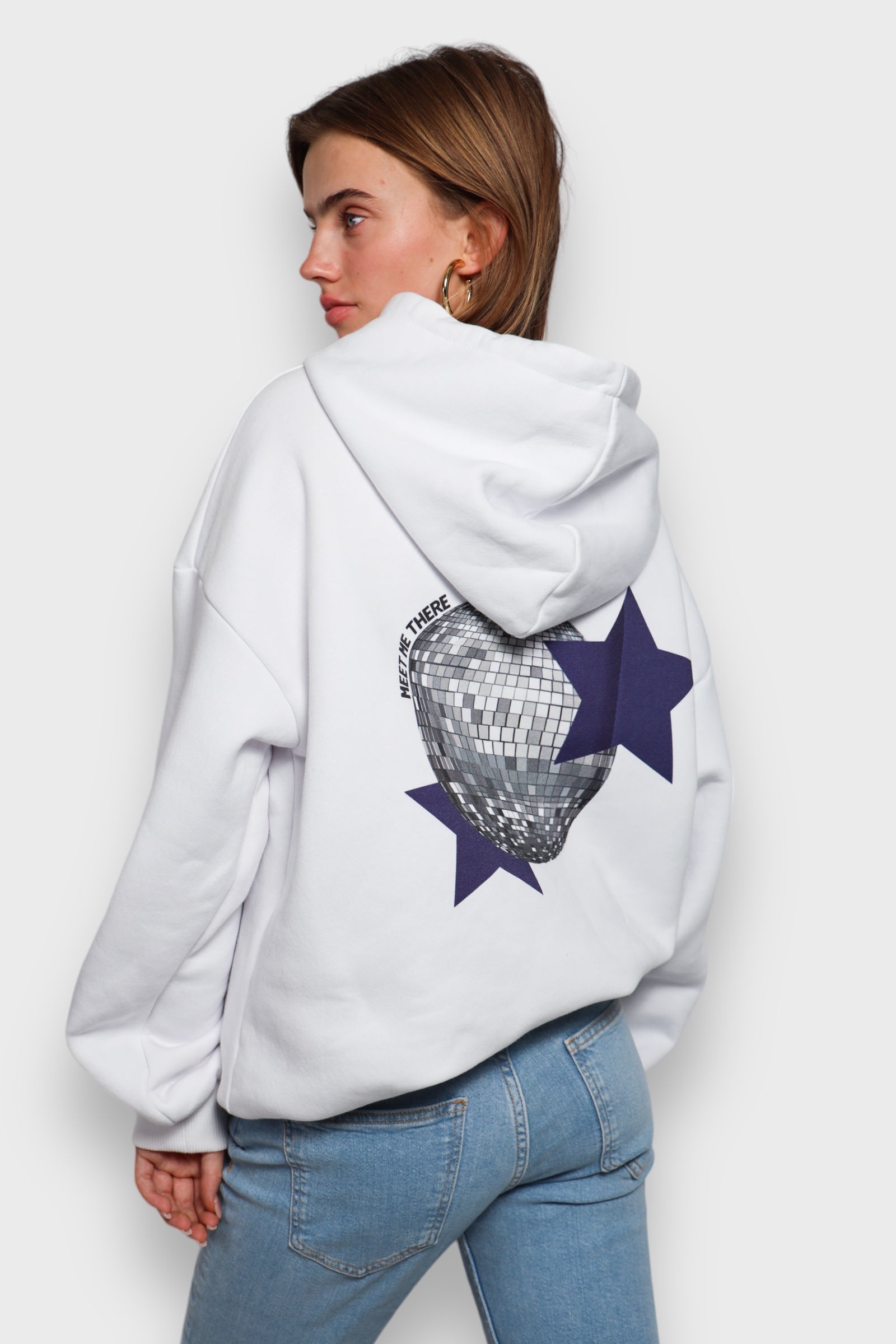 "Disco" hoodie white