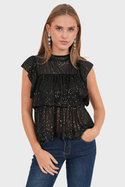 "Lottie" Top Black