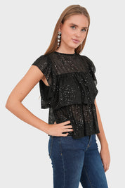"Lottie" Top Black