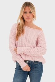 "Cable" sweater pink