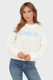 "Scandi girl" sweater white