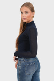 "Rose" top navy