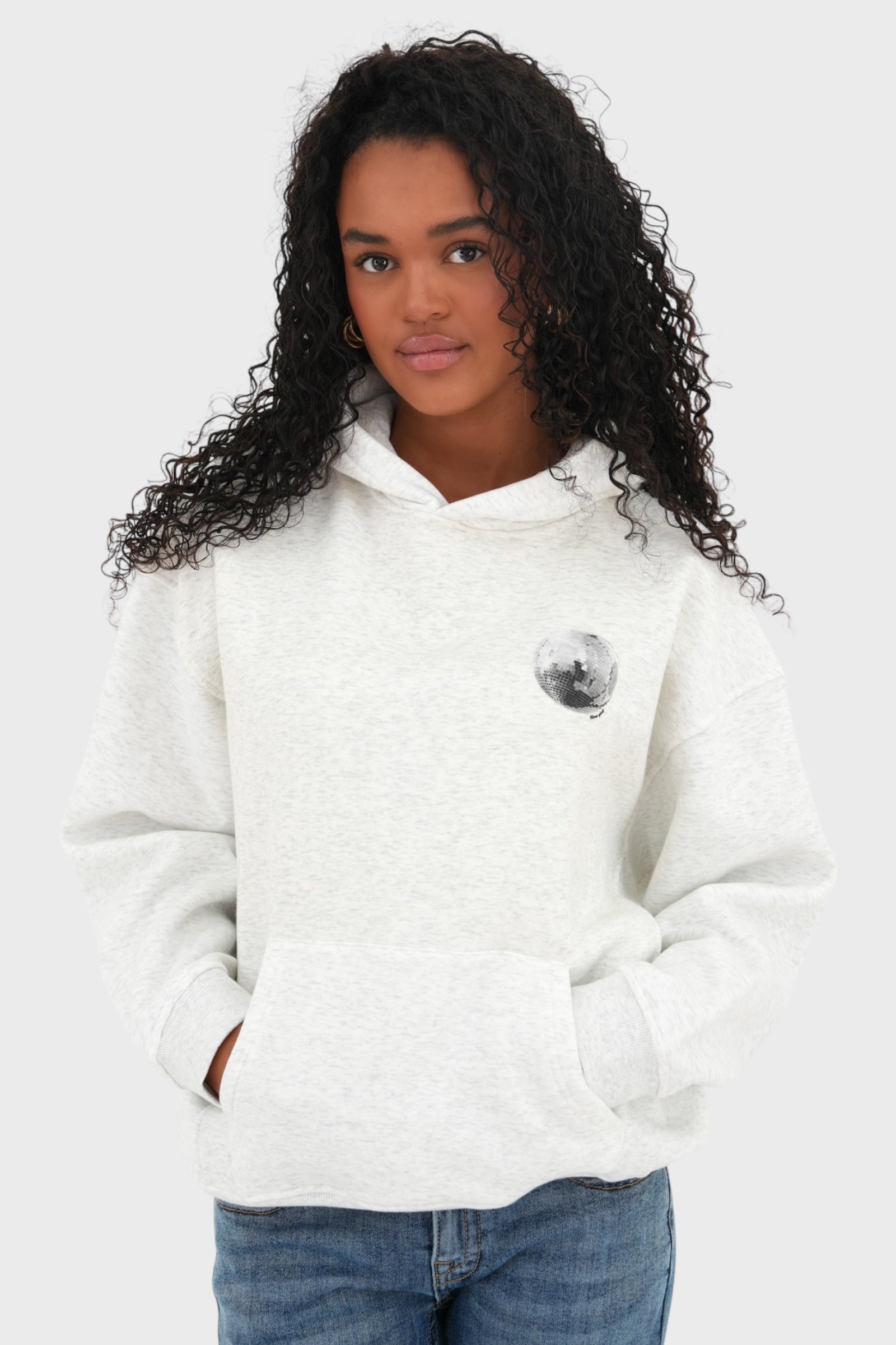 "Disco" hoodie grey