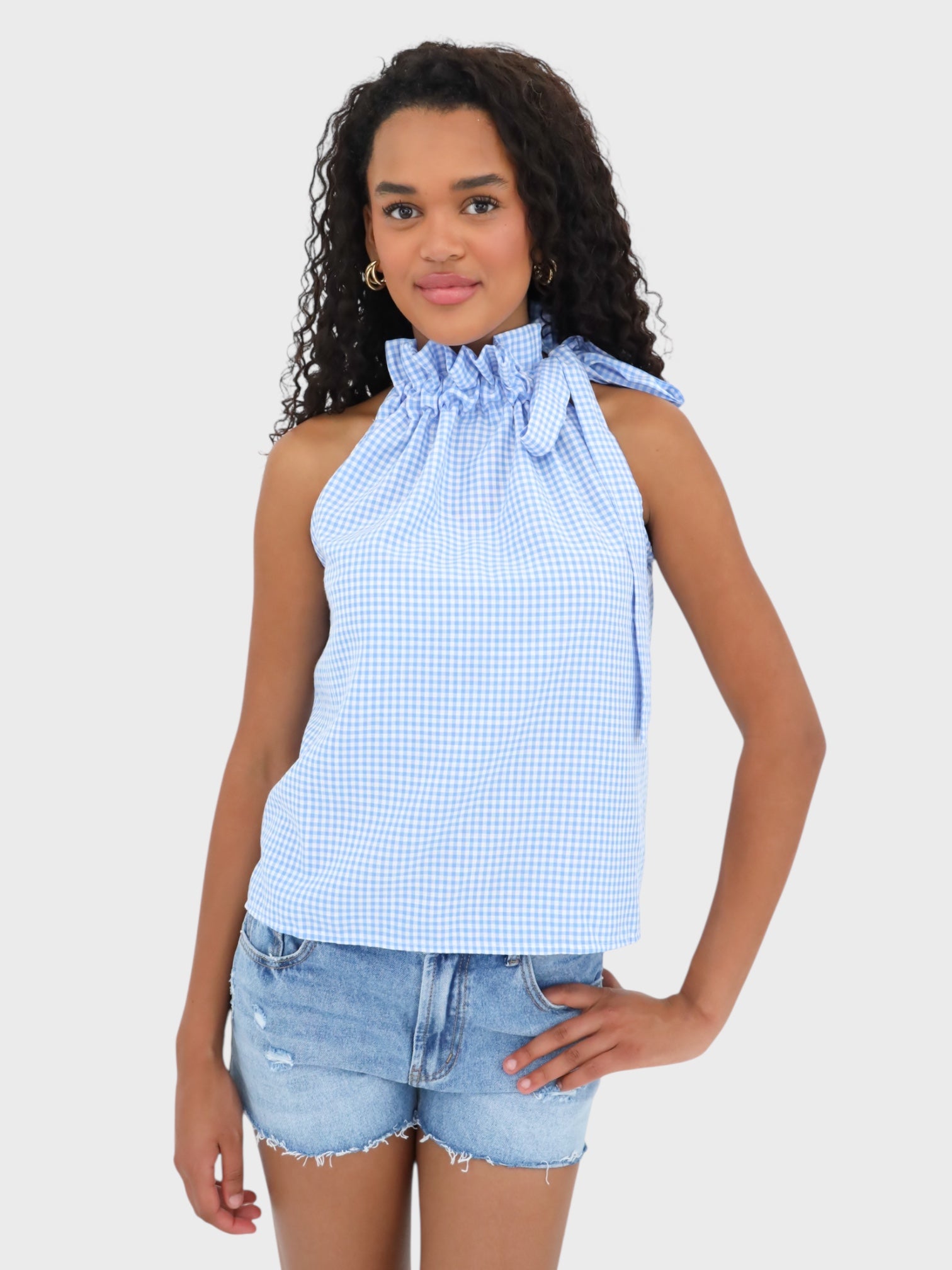 "Nola" top blue