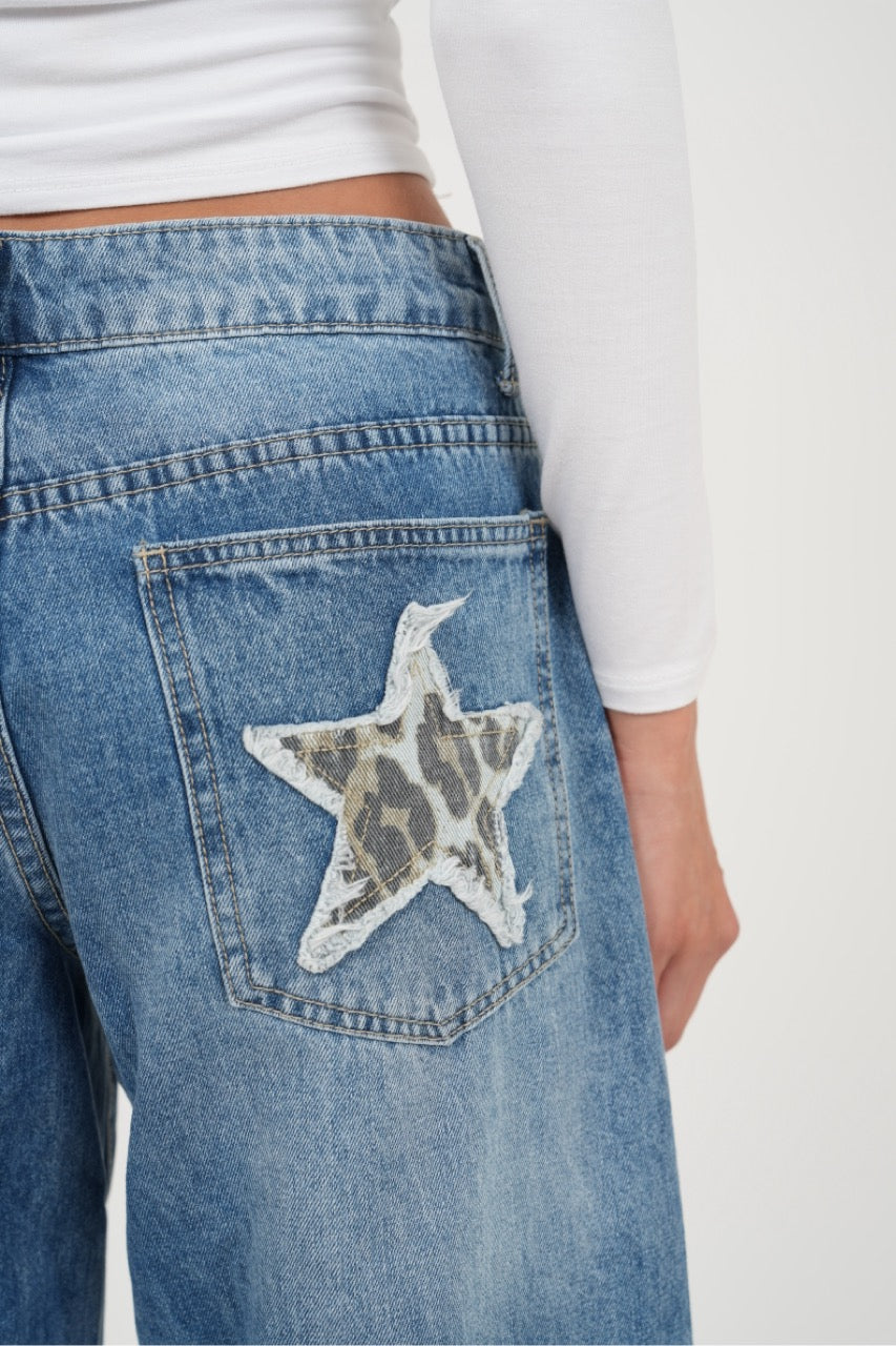 "Star Leopard" Jeans
