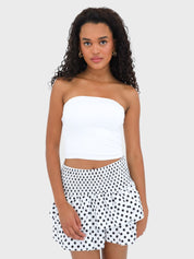 "Polkadot" skirt white