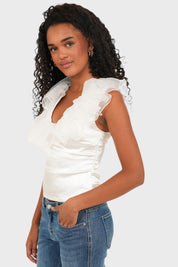 "Glow" top white