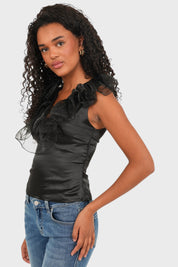 "Glow" top black