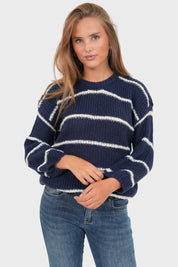 "Bisous" sweater navy