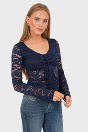 "Olive" top navy