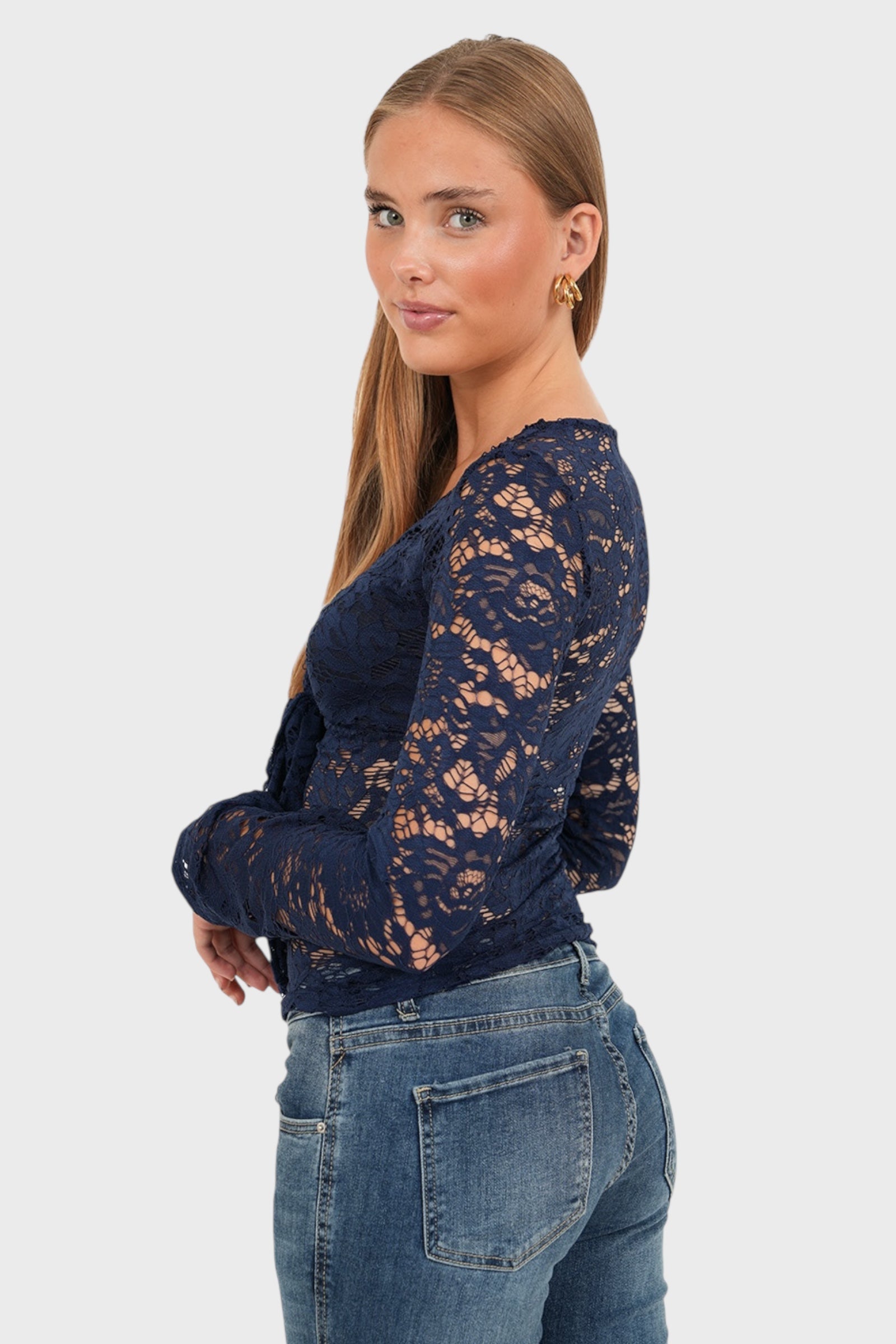 "Olive" top navy