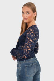 "Olive" top navy