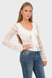 "Olive" top white