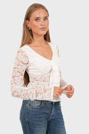 "Olive" top white