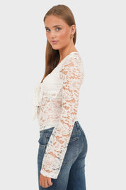 "Olive" top white