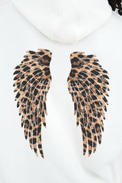 "Wing" hoodie leopard