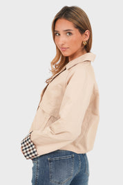 "Checked" trenchcoat beige (PRE ORDER)