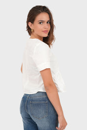 "Sofia" top white