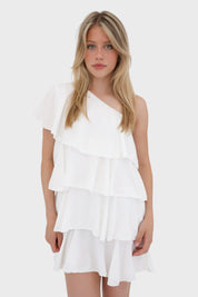 "Ruffle" dress white