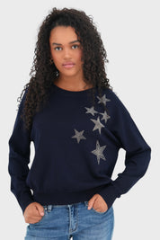 "Starshine" sweater navy