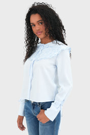 "Scandi" blouse light blue