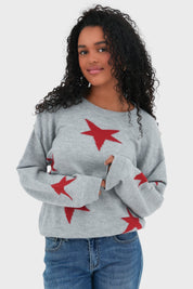 "Star" sweater red