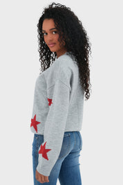 "Star" sweater red