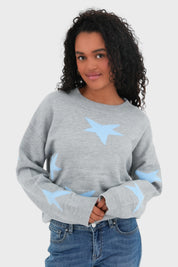 "Star" sweater blue