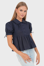 "Cleo" Bluse Navy