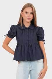 "Cleo" Bluse Navy
