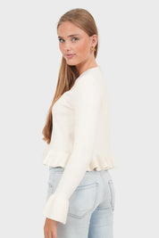 "Eloise" Cardigan White