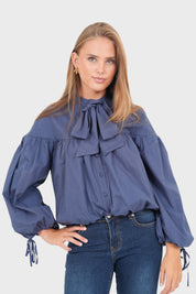 "Poppy" Bluse Navy