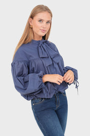 "Poppy" Bluse Navy