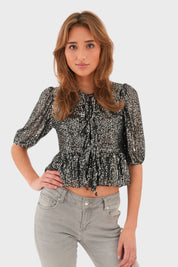 "Glitter" top silver