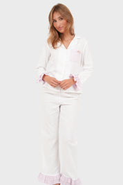 "Scarlett" Pyjama Hosen weiß