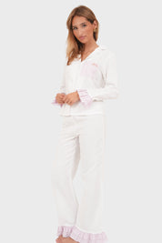 "Scarlett" Pyjama Hosen weiß