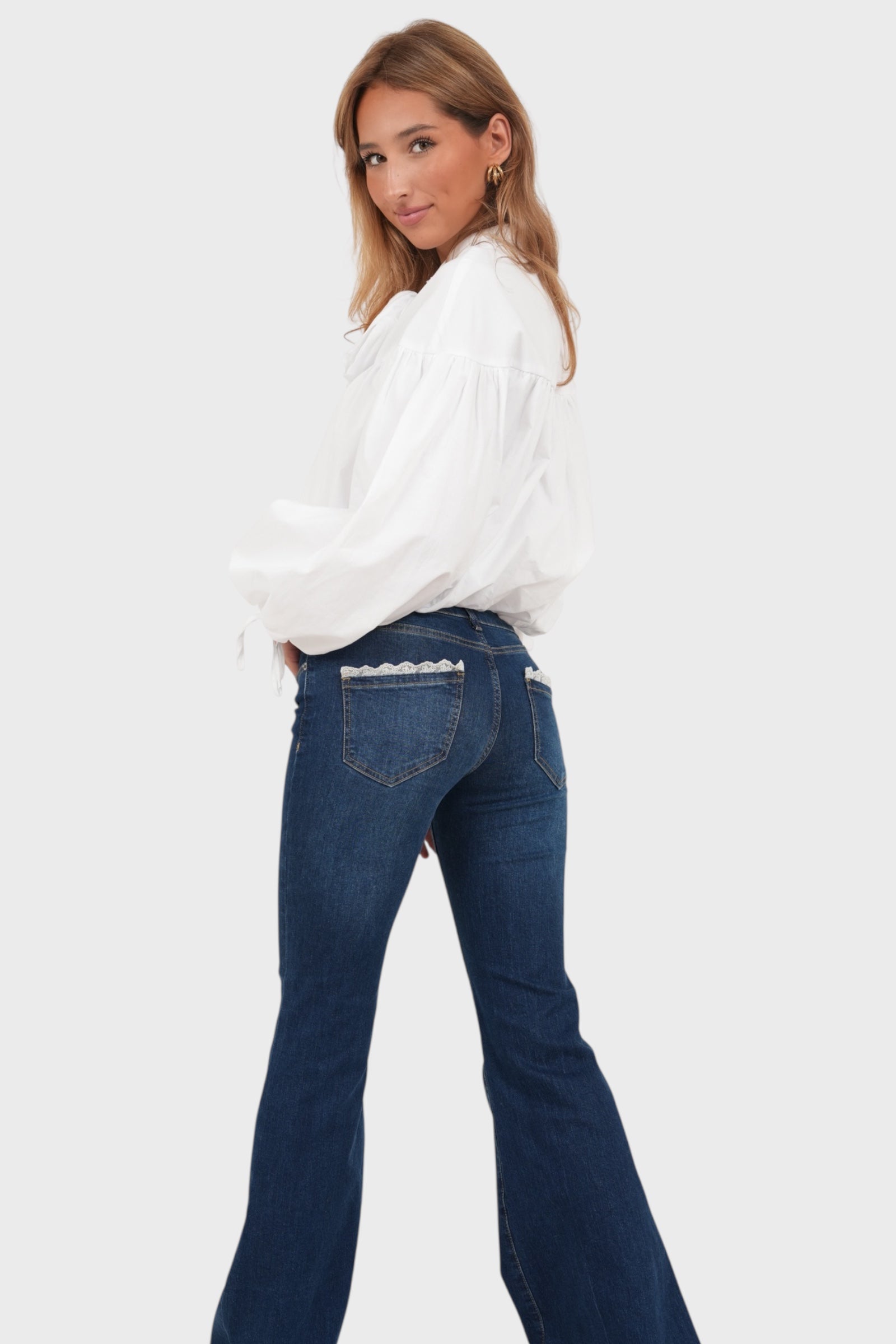 Jeans "Spitzen" dunkelblau