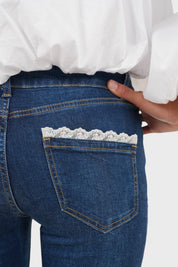 Jeans "Spitzen" dunkelblau