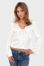 "Pearl" top white