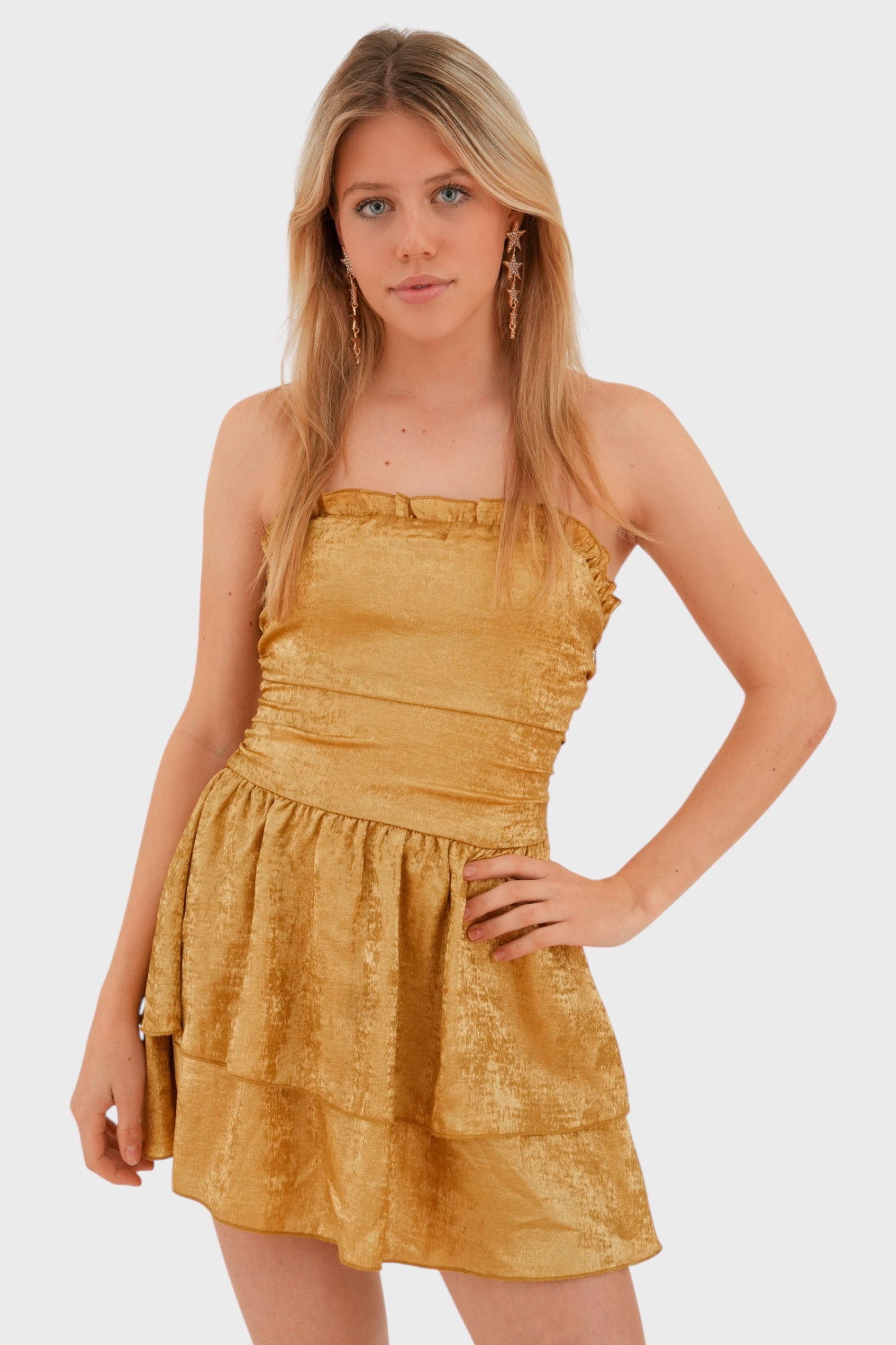 "Shining" dress gold