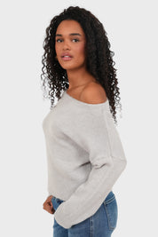 "Cozy" sweater grey