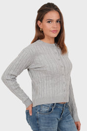 “Lily” cardigan grey