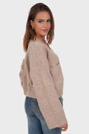 "Aurora" cardigan brown