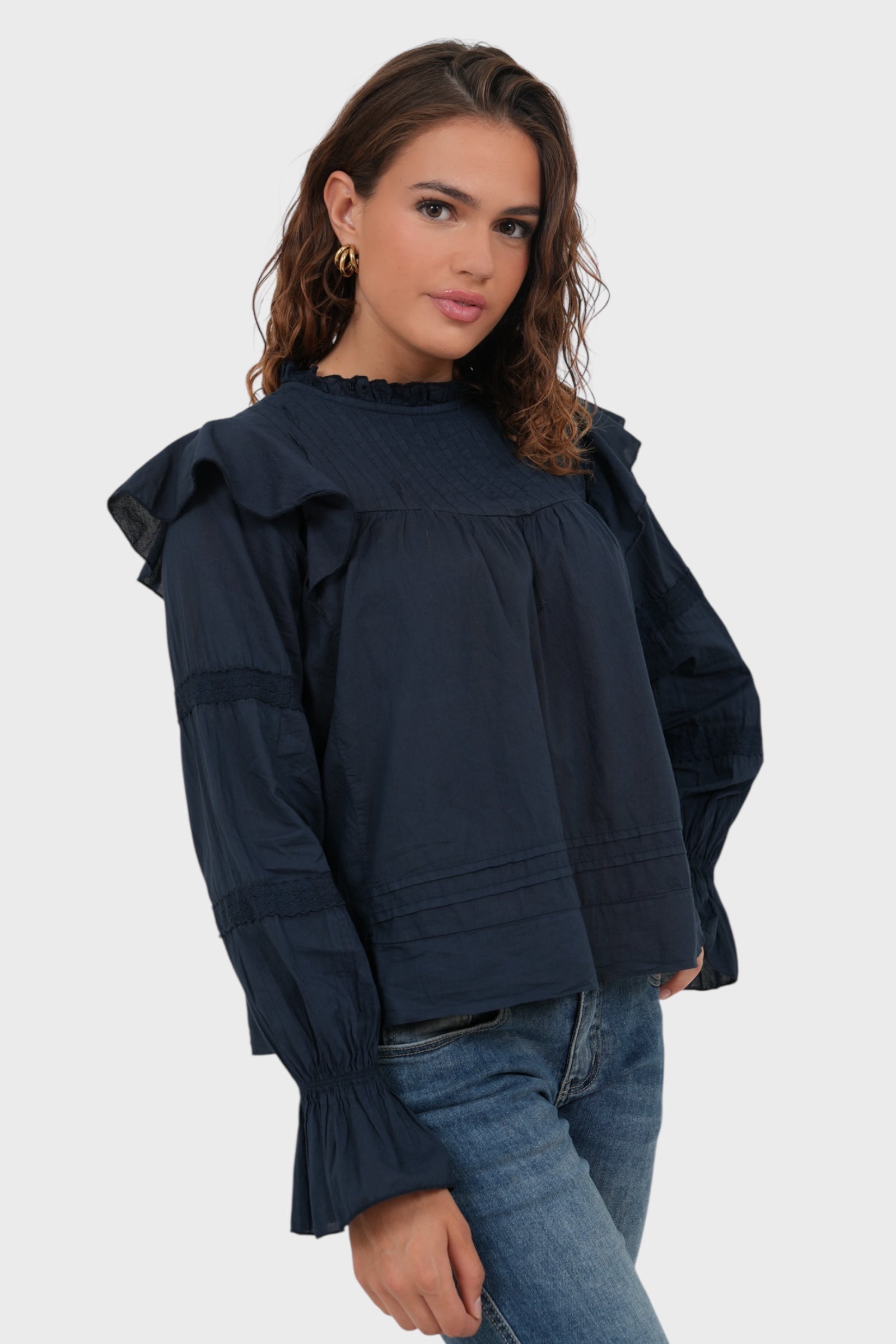 "France" blouse navy
