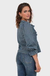 "Nora" blouse navy