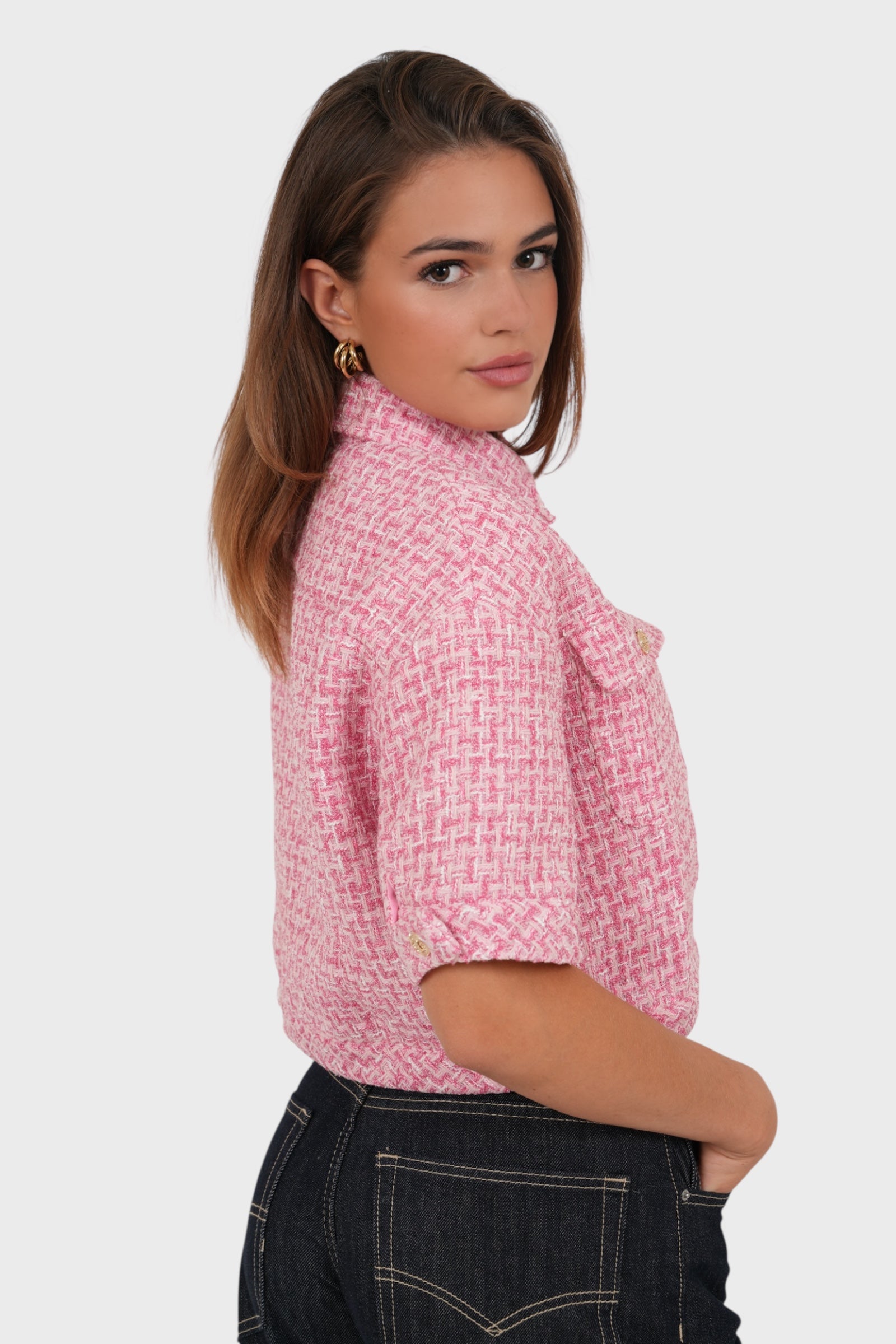"Tweed" jacket pink