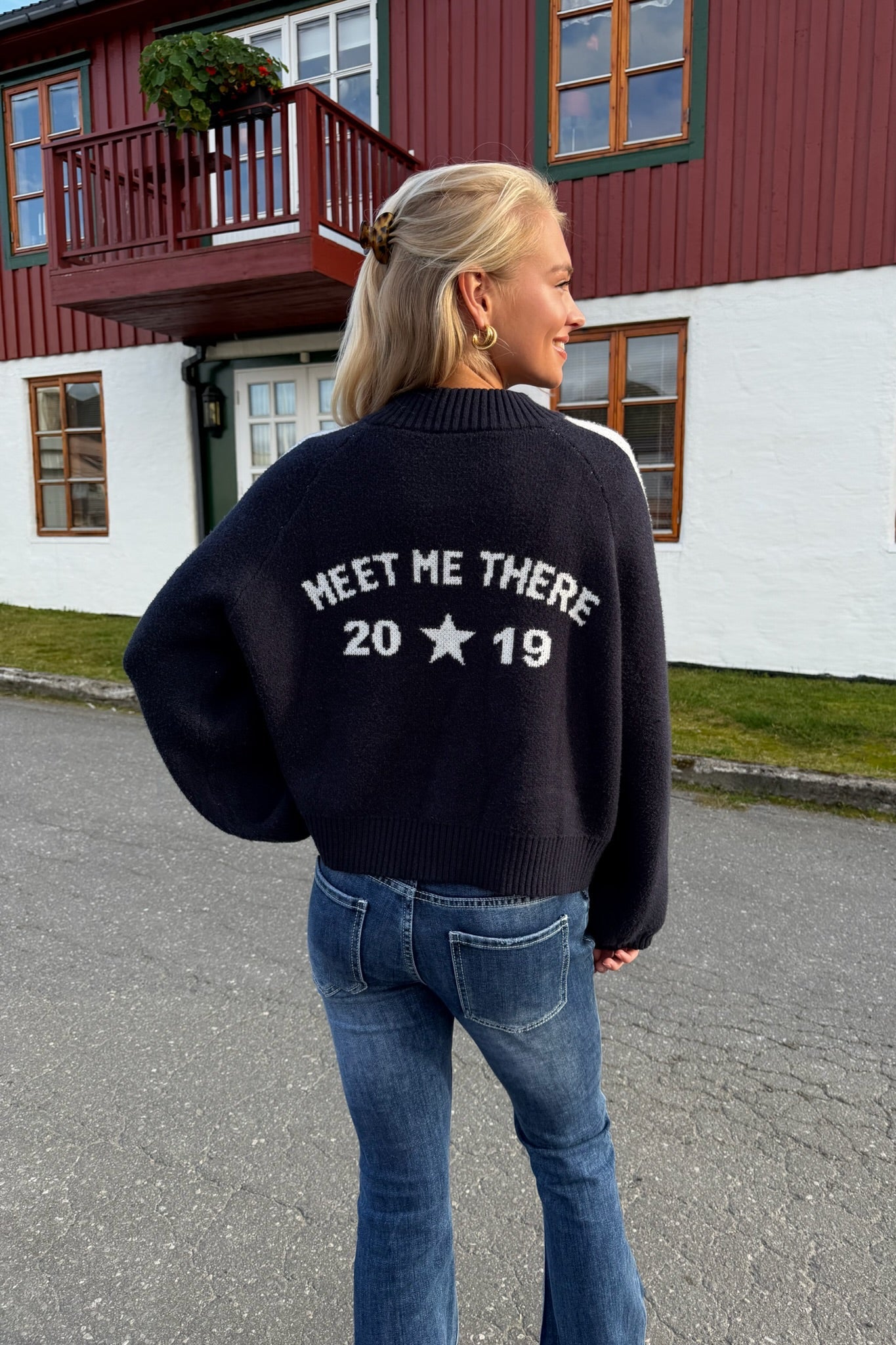 “MMT” cardigan navy