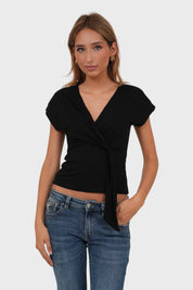 "Aya" top black