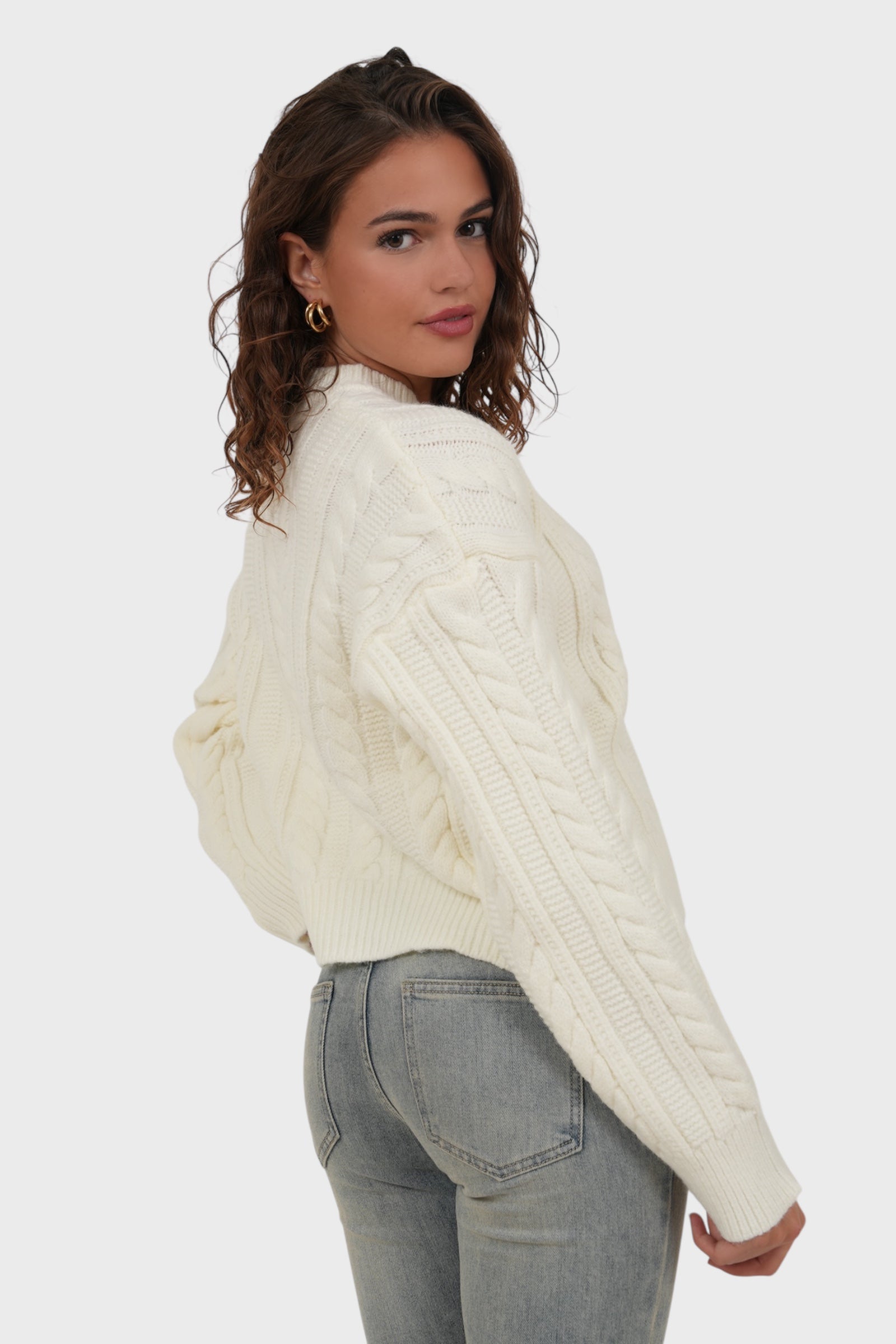 "Olivia" cardigan white